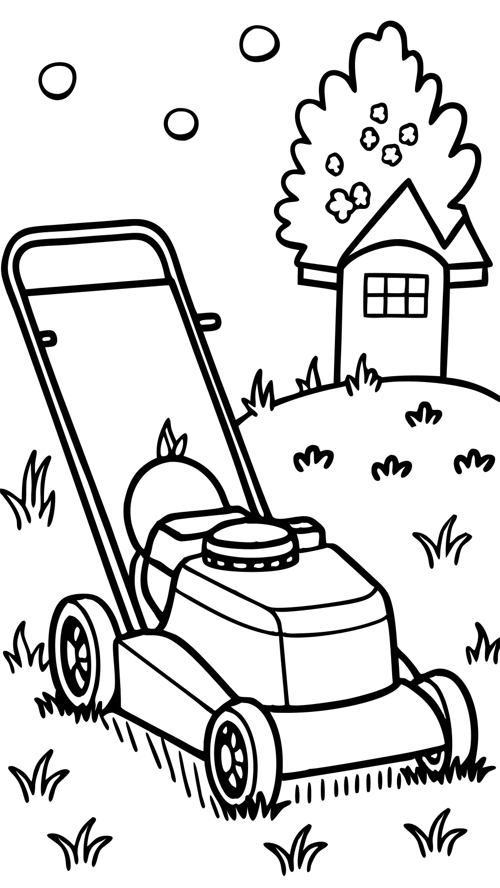 lawn mower coloring page